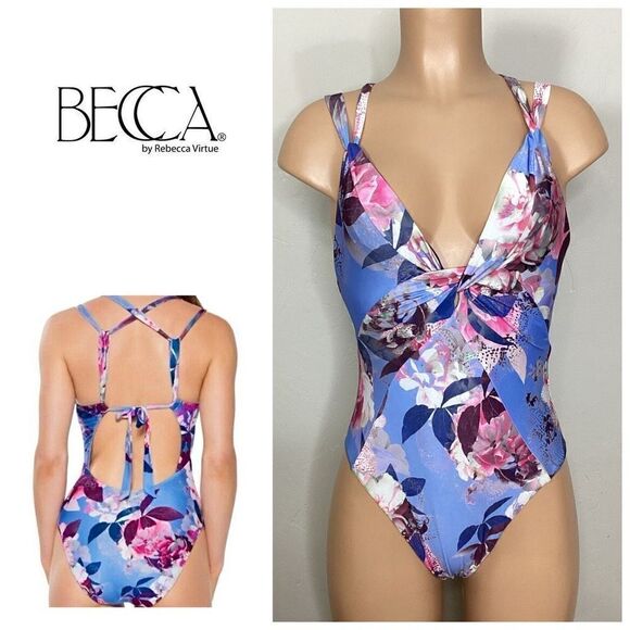 New. BECCA floral swimsuit. Small. Retails $149